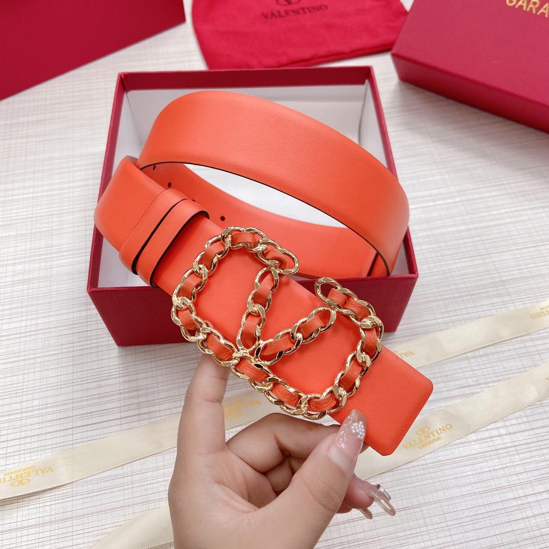 Valentino Leather Belts 1:1 Mirror Version