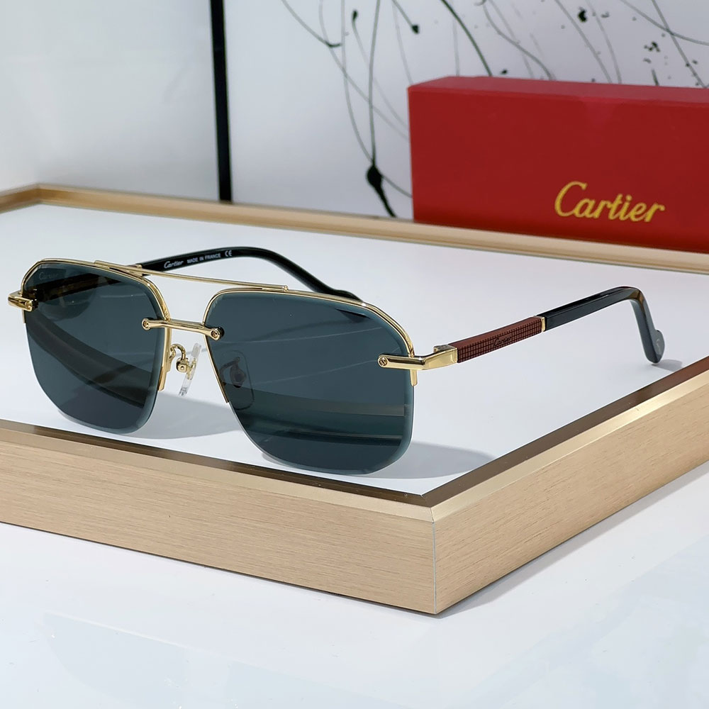 Cartier Metal Color Matching Mirror Legs Sunglasses Top quality （Replica）
