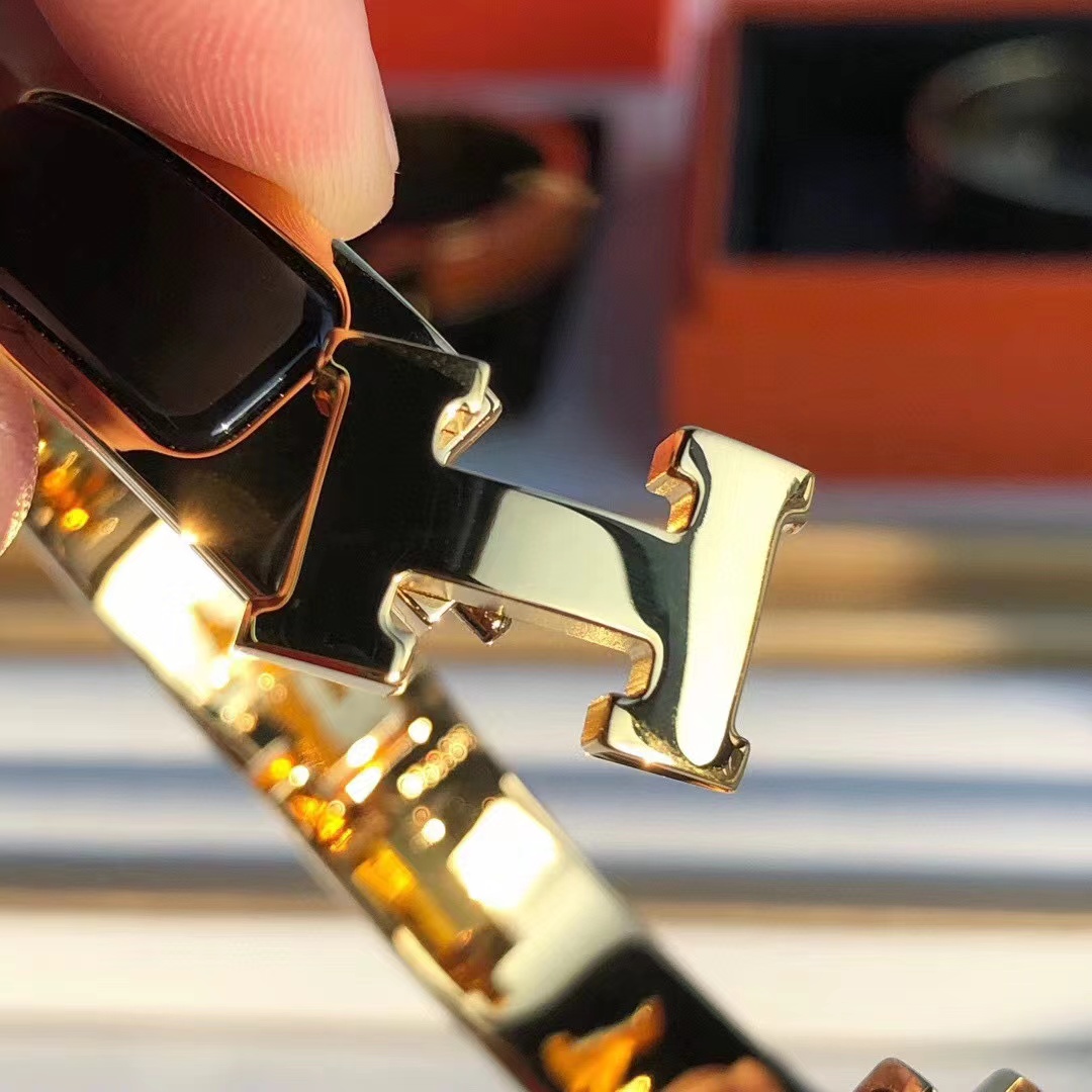 Hermes Fake Bracelet, Clic H bracelet Dupe, Black Enamel, Three Color