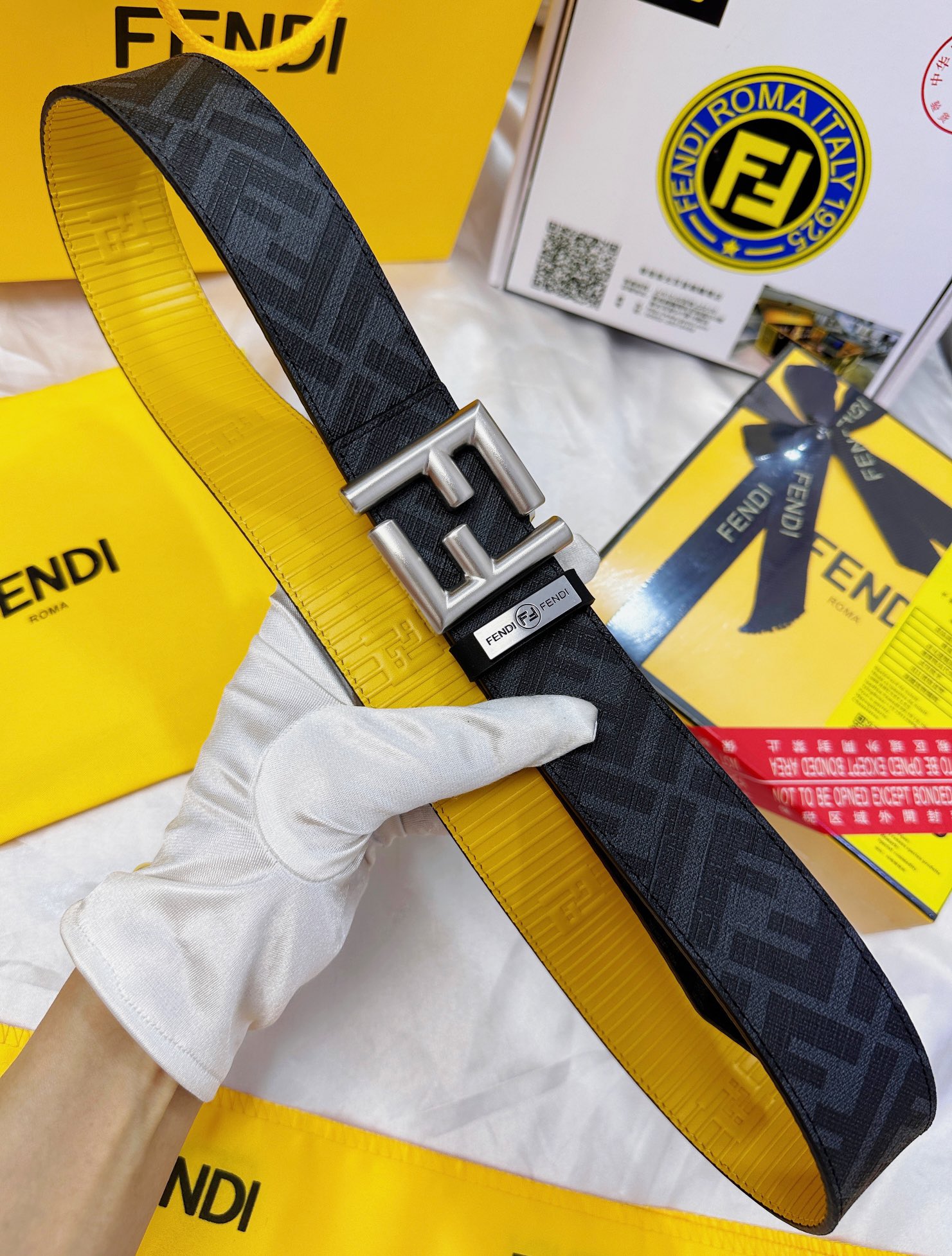 Fendi Leather Belts 1:1 Mirror Version