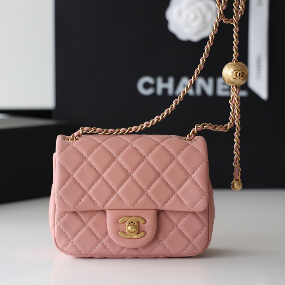 Chanel CF Calfskin Golden Ball 17CM Shoulder Bag