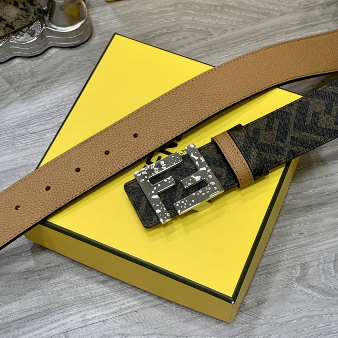 Fendi Leather Belts 1:1 Mirror Version