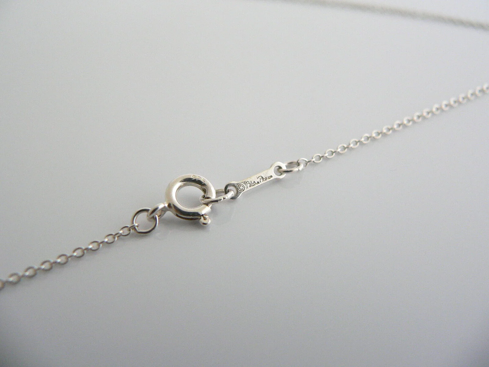 Tiffany & Co Silver White Enamel Crown of Hearts Necklace Pendant Gift Love Art