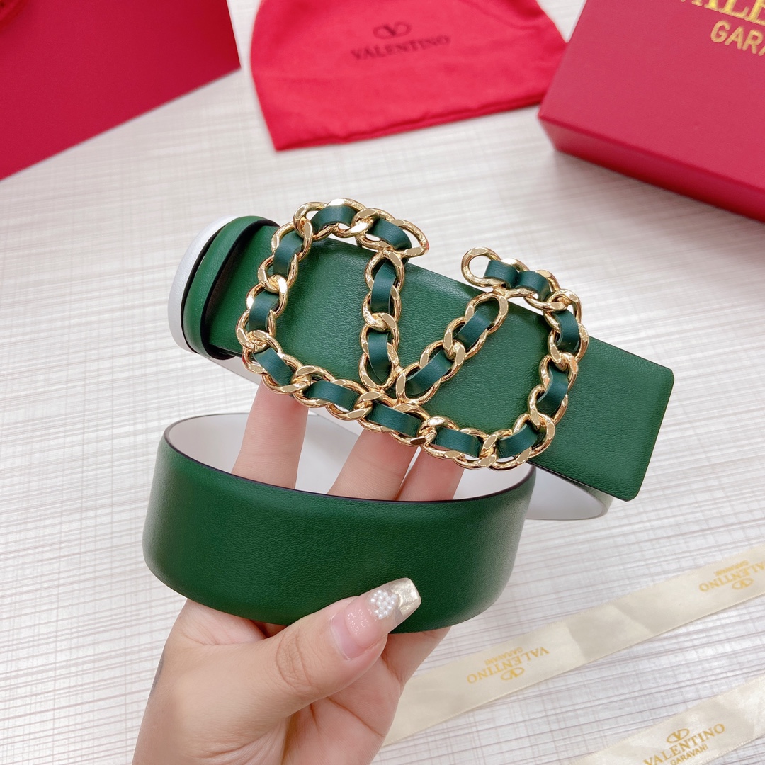 Valentino Leather Belts 1:1 Mirror Version