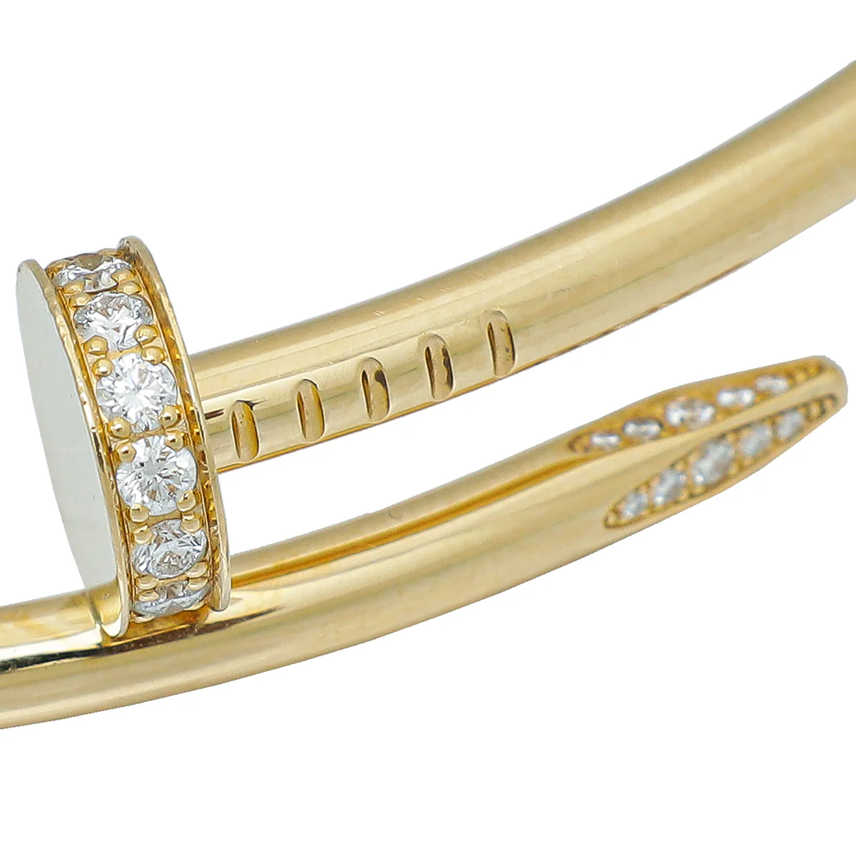 Cartier 18K Yellow Gold w/32 Diamonds Juste Un Clou Bracelet 18