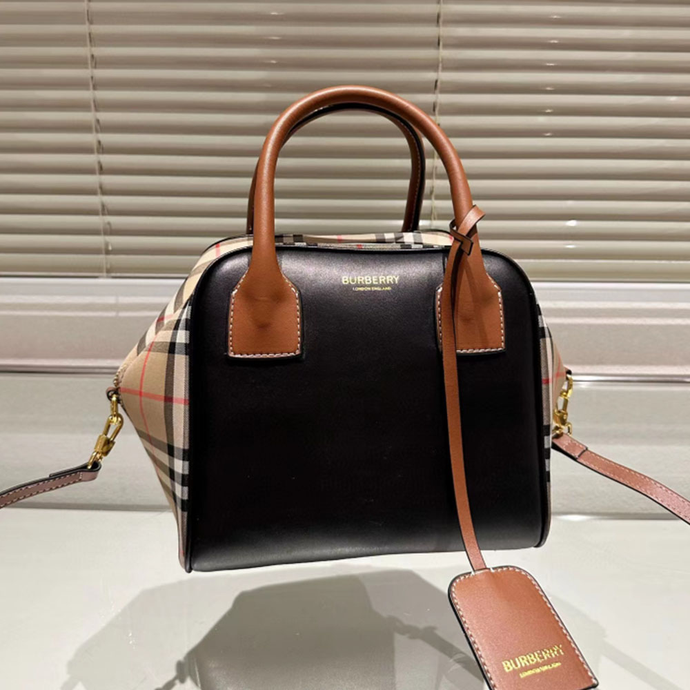 Burberry Bowling Handbag Bag Small(Replica)