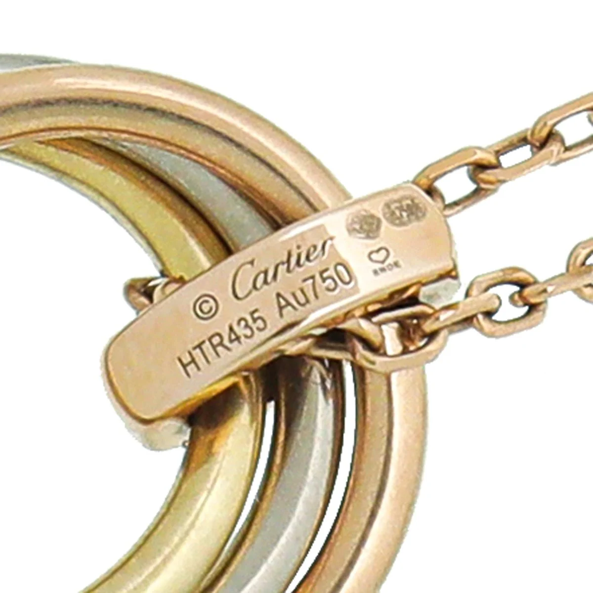 Cartier 18K Trinity Gold Diamond Necklace