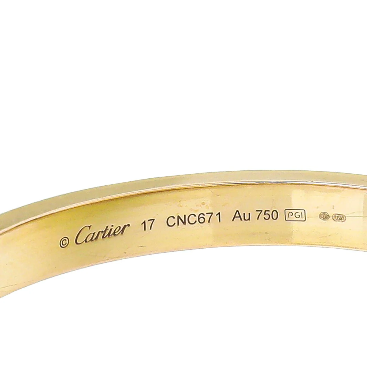 Cartier 18K Yellow Gold 204 Diamonds Love Bracelet 17