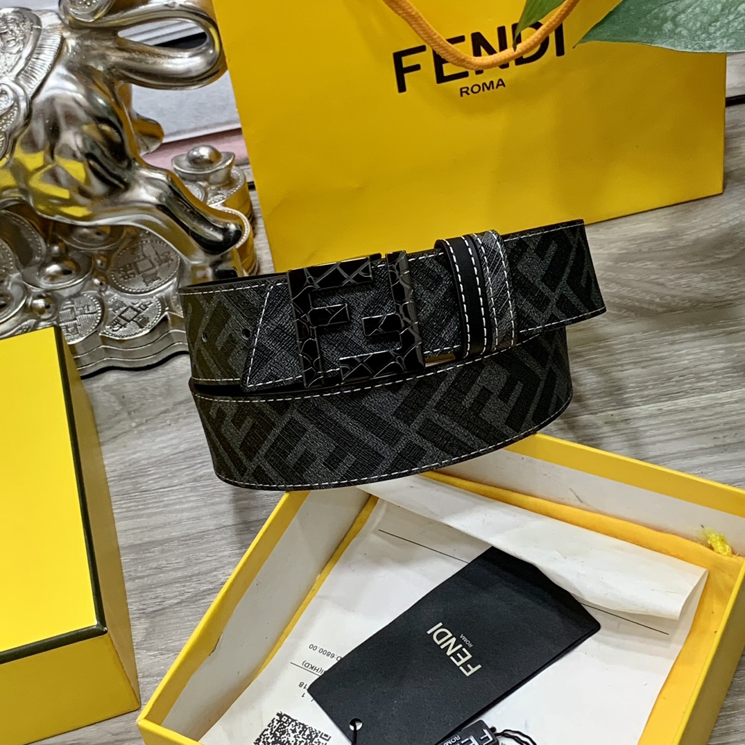 Fendi Leather Belts 1:1 Mirror Version