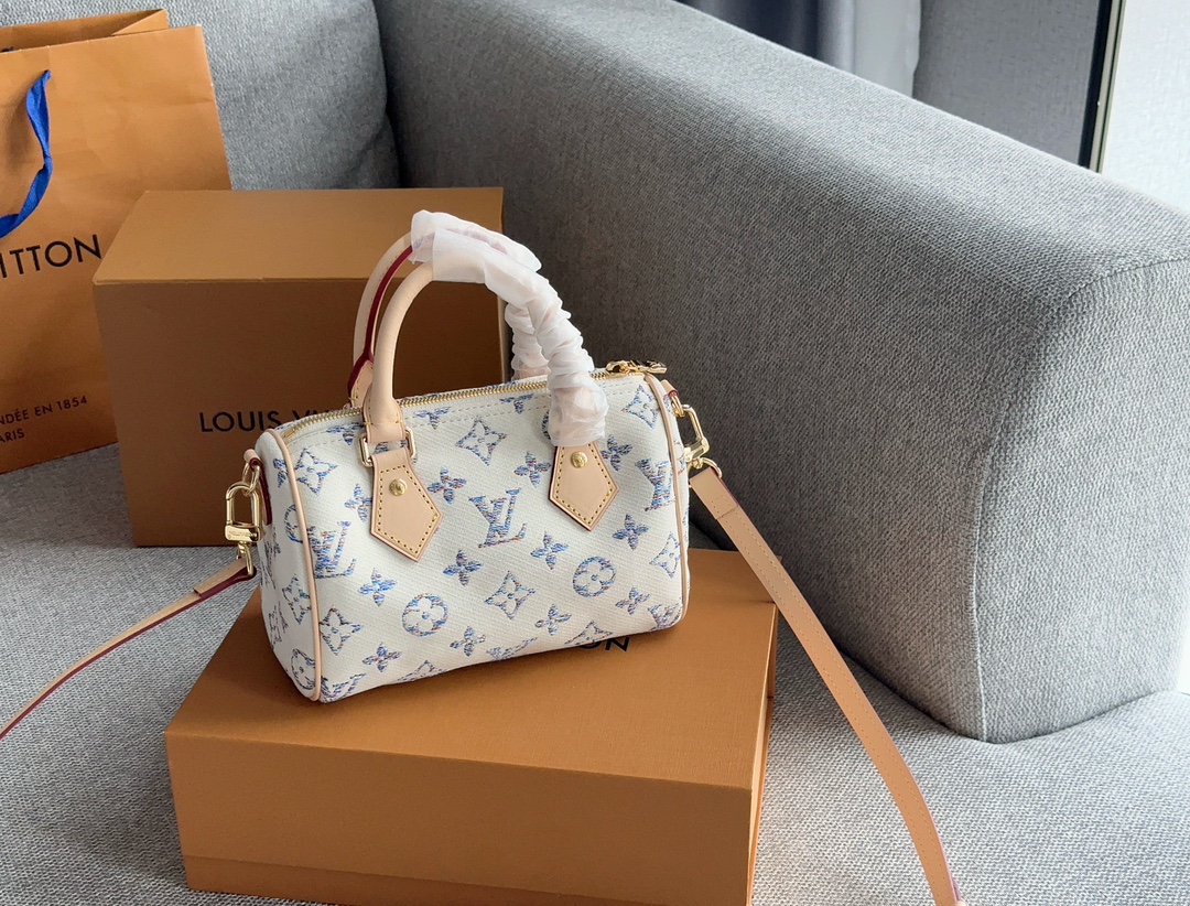 Louis Vuitton LV  Speedy 20 Danim Shoulder Bag Handbag (Replica)