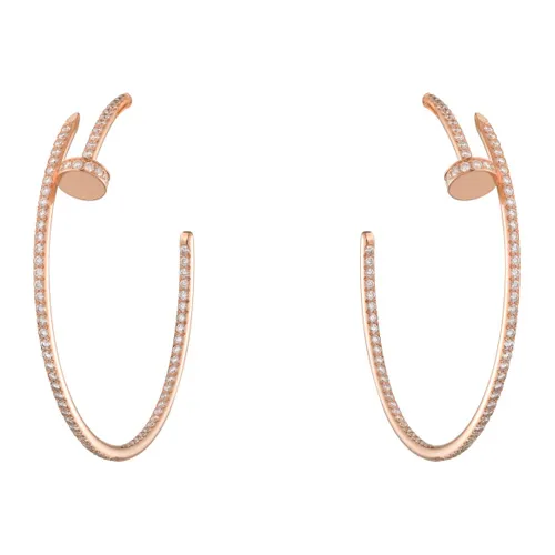 Replica Cartier Juste Un Clou Earring 18K Pink Gold With Diamonds N8515009