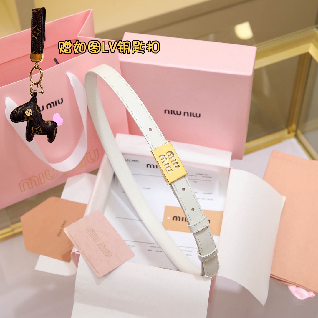 MiuMiu Leather Belts 1:1 Mirror Version