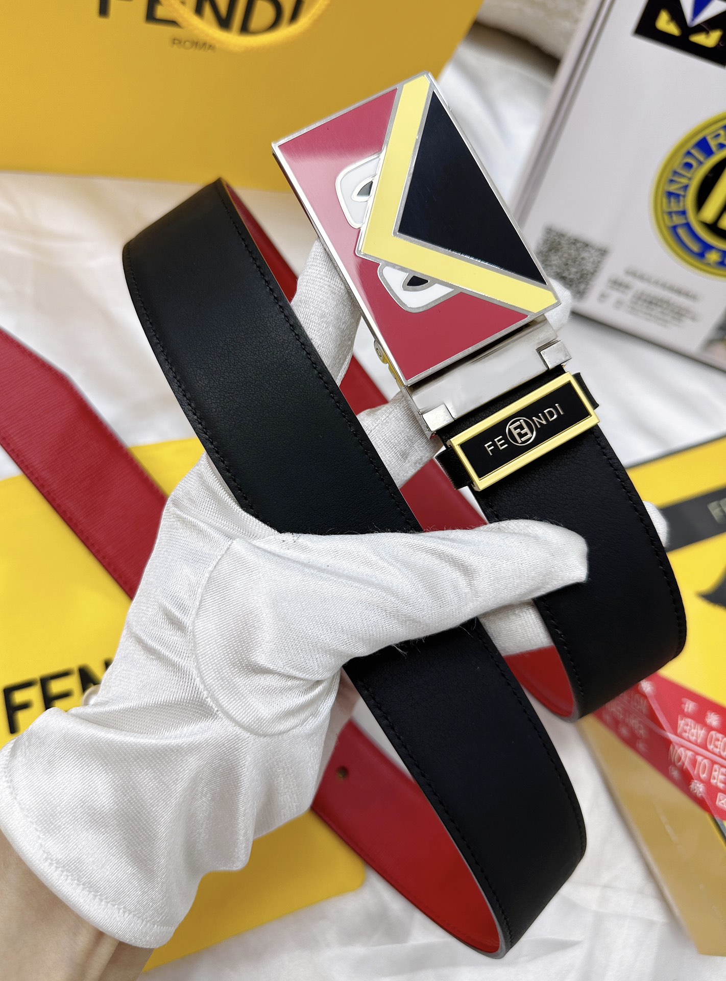 Fendi Leather Belts 1:1 Mirror Version