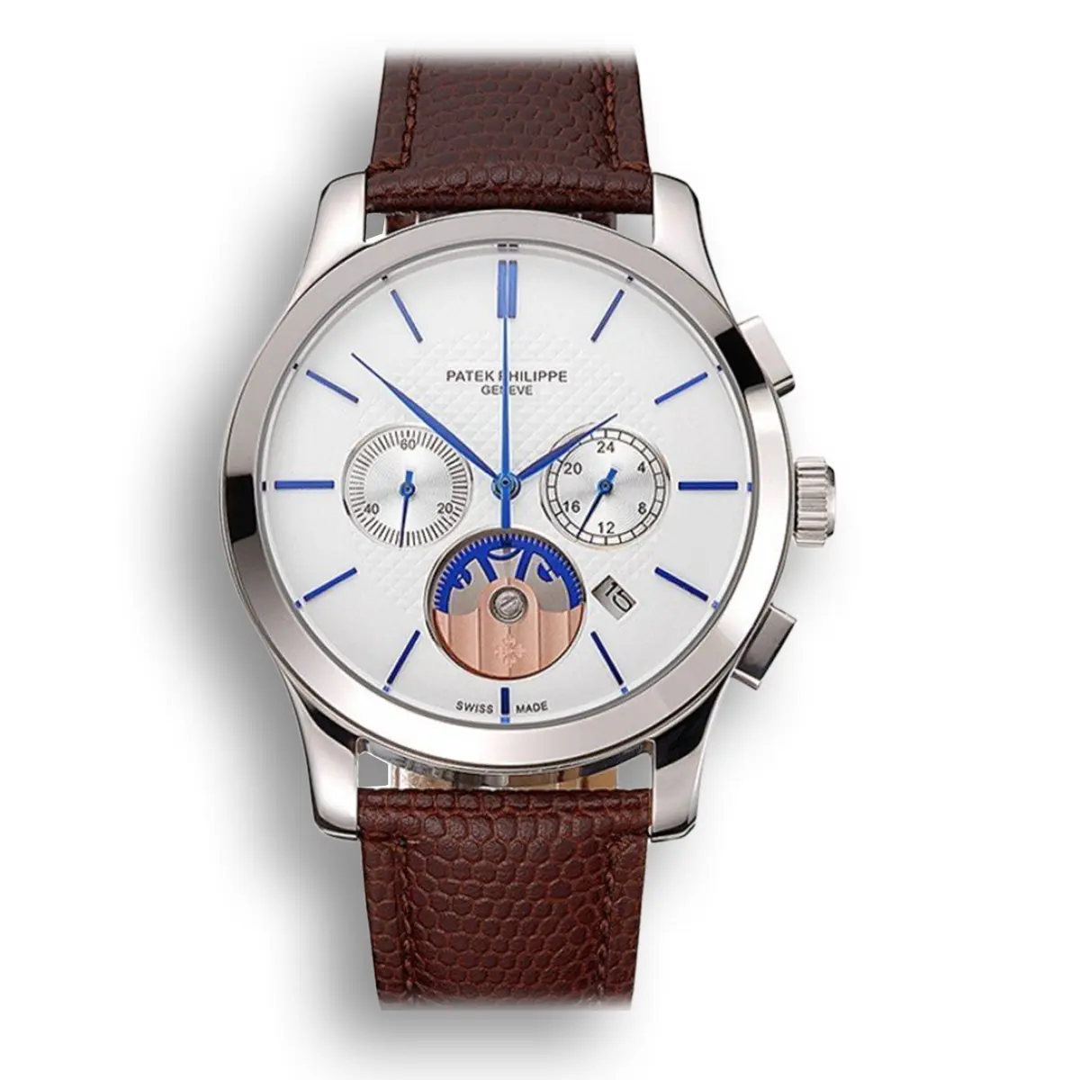 Chronograph Dial White 43 mm, Stainless Steel