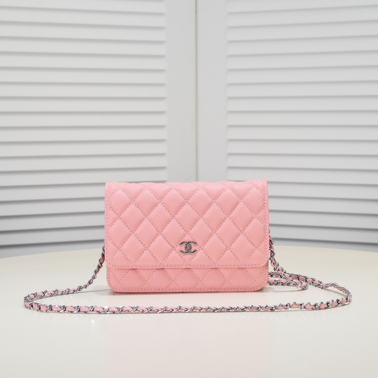 Chanel Woc Caviar Classic Silver Hardware Shoulder Bag Handbag