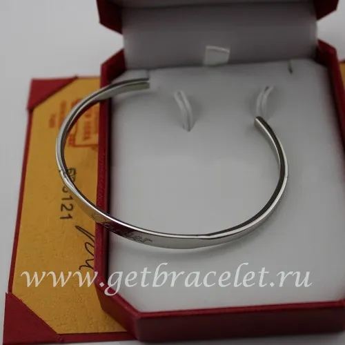 Copy Cartier White Gold Open Bracelet