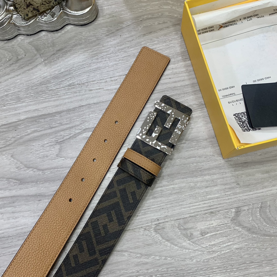 Fendi Leather Belts 1:1 Mirror Version