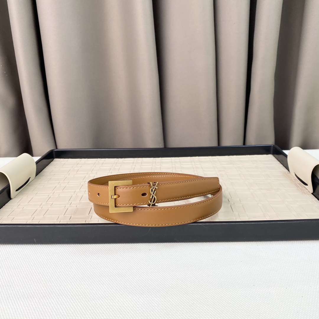 YSL Saint Laurent Leather Belts 1:1 Mirror Version