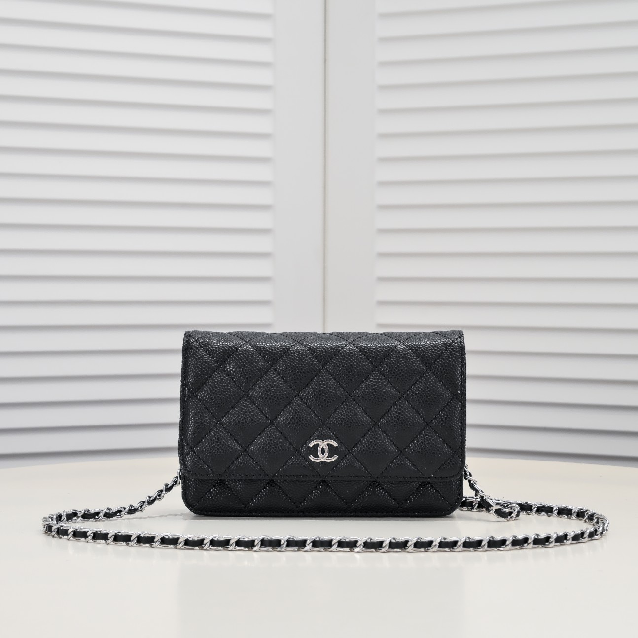 Chanel Woc Caviar Classic Silver Hardware Shoulder Bag Handbag