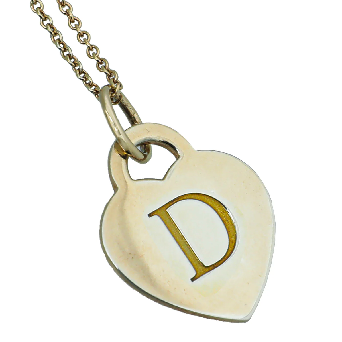 Tiffany & Co Silver Gold Plated Heart Tag 