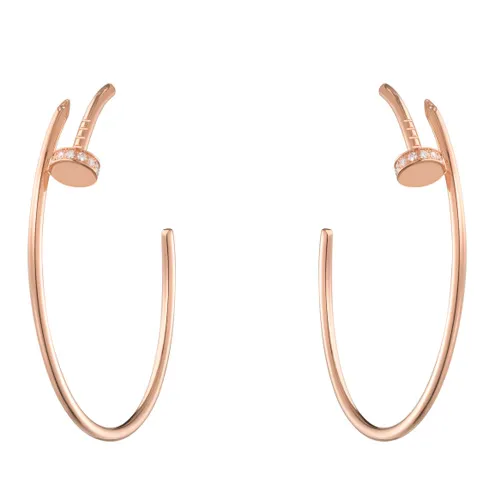 Replica Cartier Juste Un Clou Earring 18K Pink Gold With 28 Diamonds B8301212