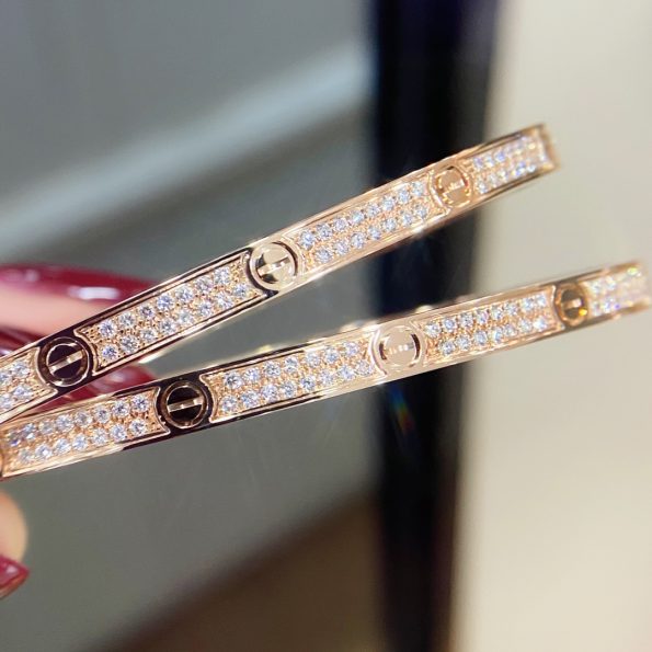 Cartier Love Bracelet Dupe, Small Model, Full Diamonds