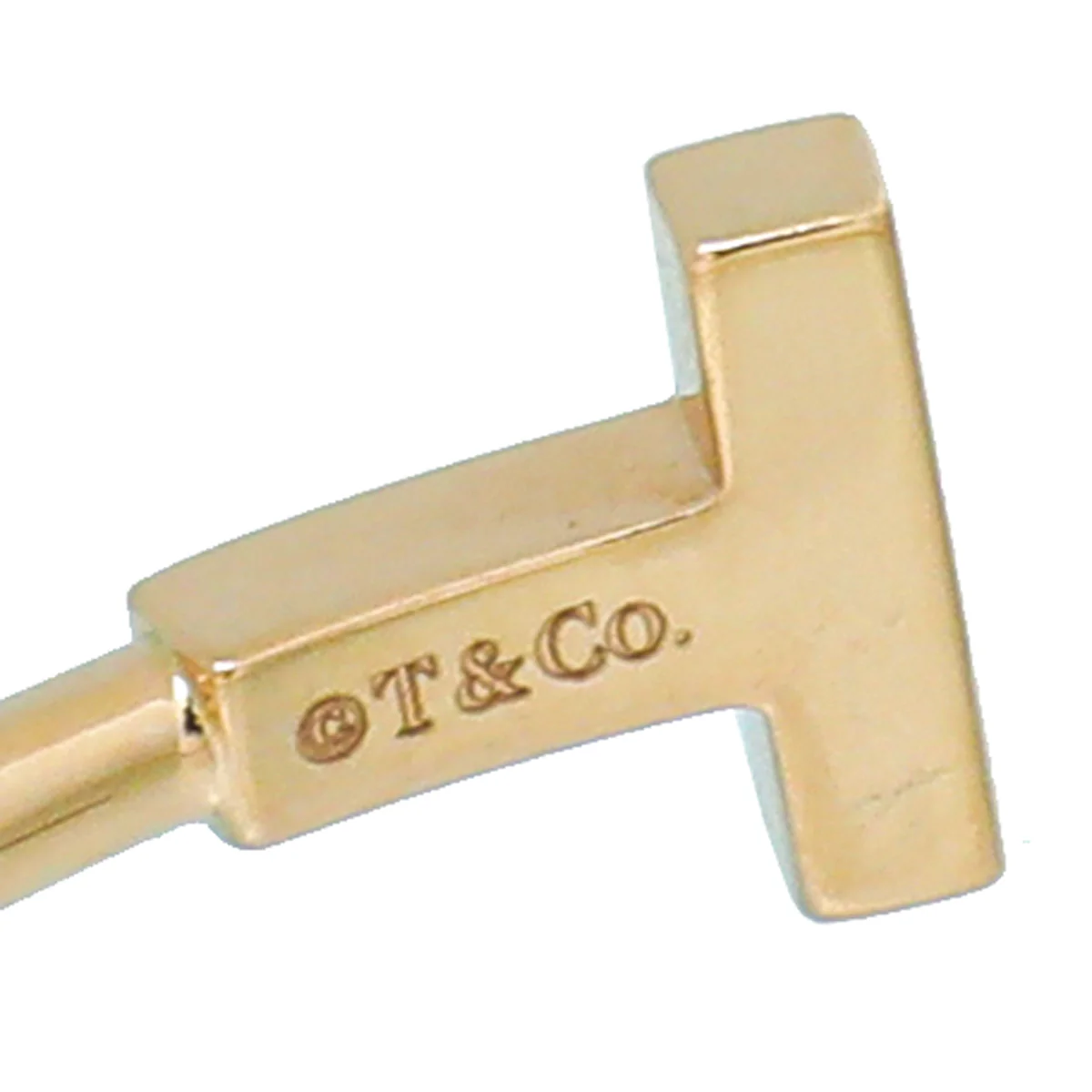 Tiffany & Co 18K Rose Gold Onyx T Narrow Wire Small Bracelet