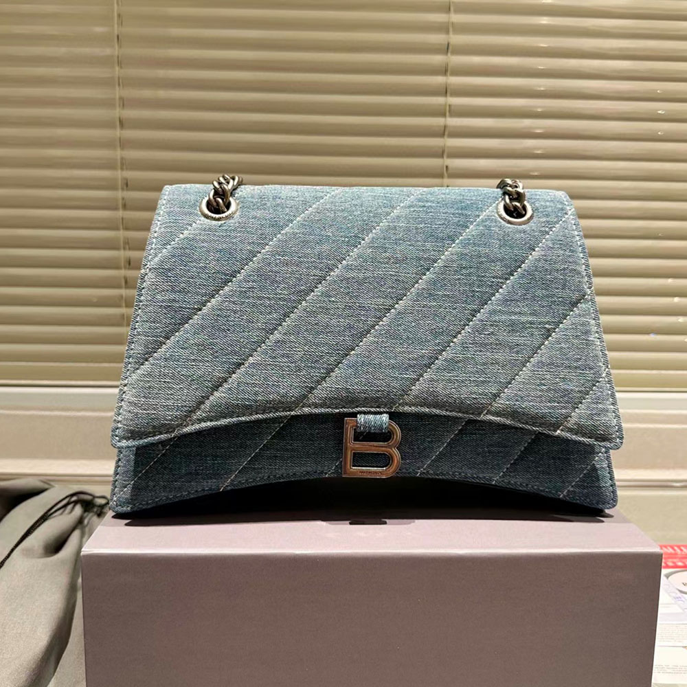 Balenciaga Crush Quilted Denim Bag(Replica)