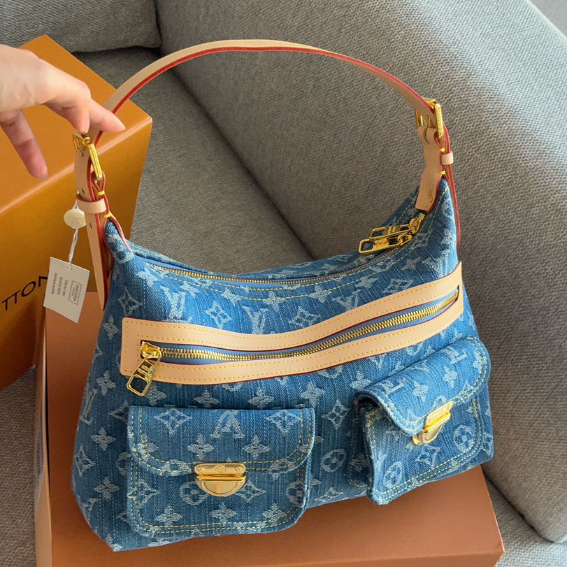 Louis Vuitton LV Baggy Denim Shoulder Bag Handbag(Replica)