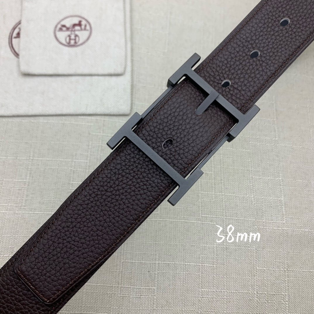 Hermes H Belt Buckle & Reversible Black For Women, Women Belt 380MM