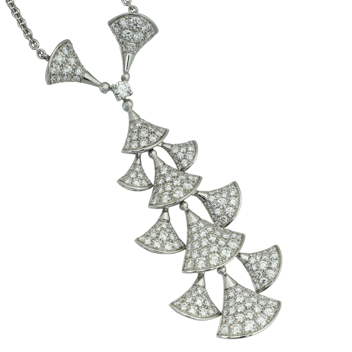 Bvlgari 18K White Gold Diamond Diva's Dream Necklace