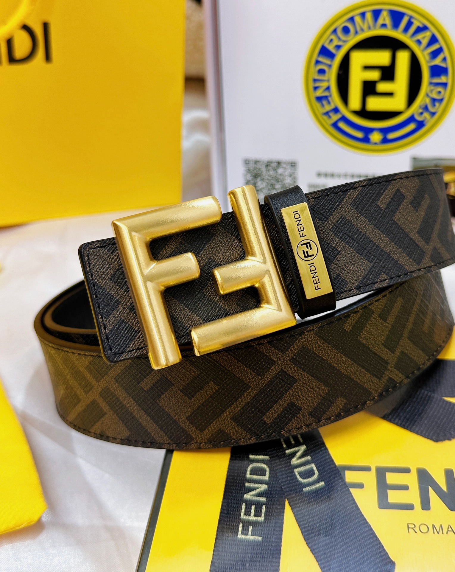 Fendi Leather Belts 1:1 Mirror Version