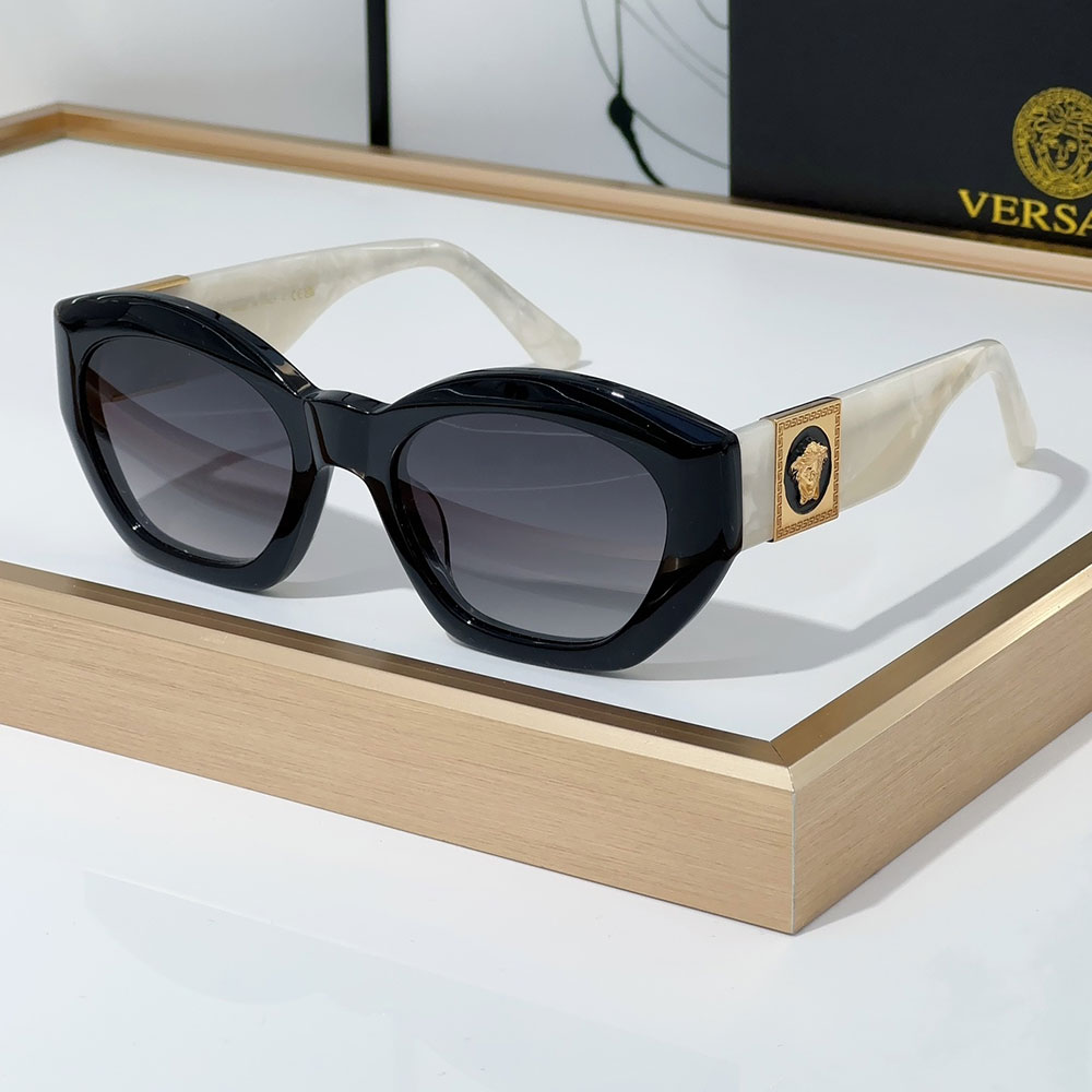 Versace  Mirror leg Logo Plate Frame Sunglasses Top Quality（Replica）