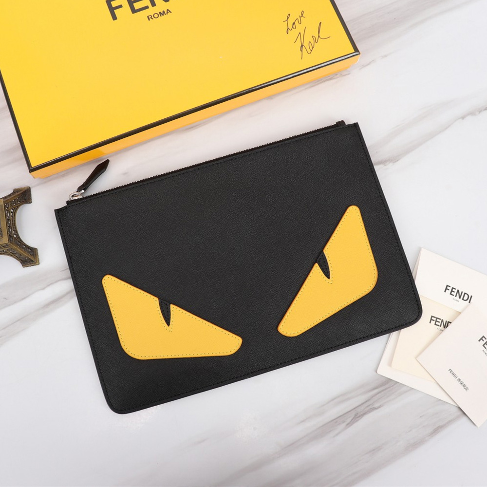 FENDI Printed Canvas Clutch Toiletry Bag(Replica)