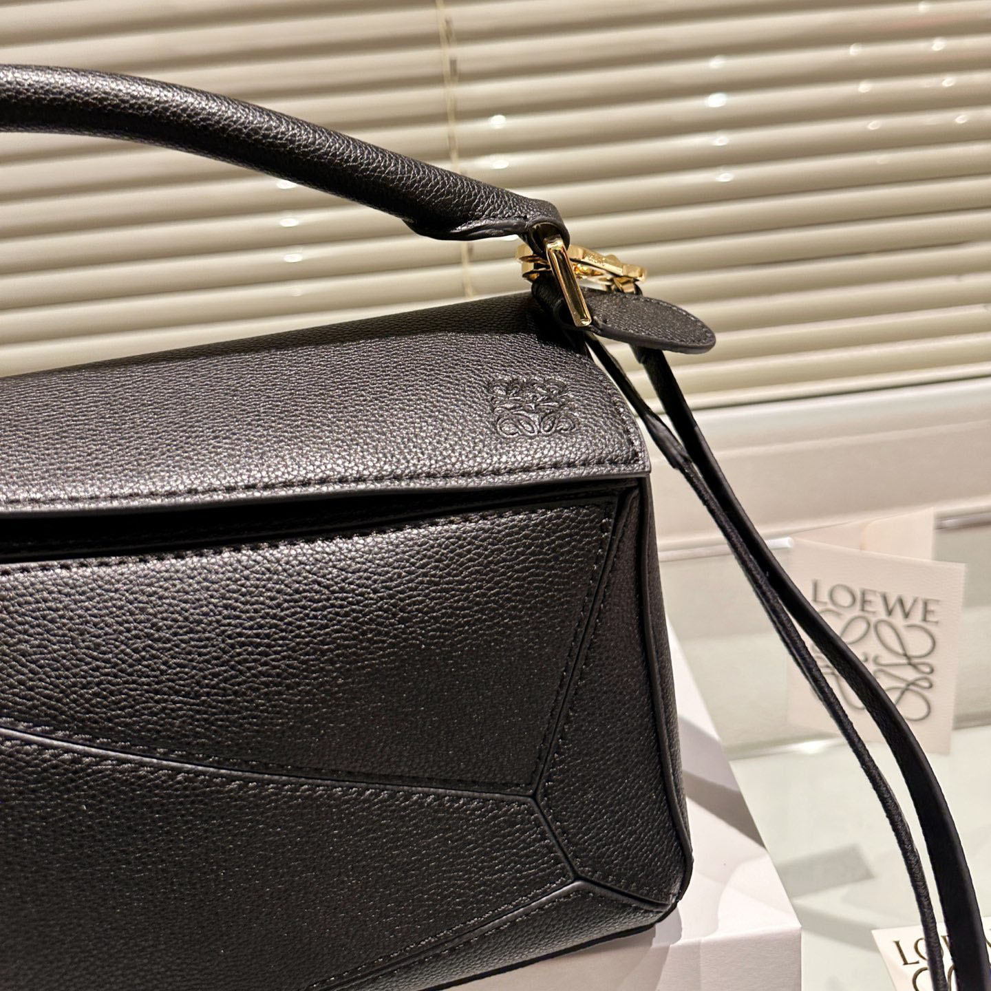 Loewe Puzzle Bag Handbag Shouder Bag Small Size With Cavans Strap (Replica)