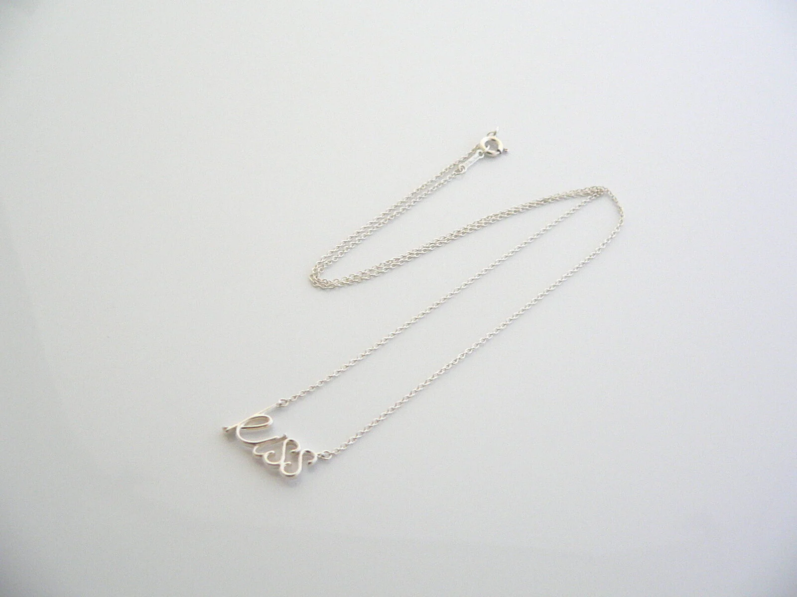 Tiffany & Co Kiss Necklace Silver Picasso Pendant Charm Chain Gift for Her Love