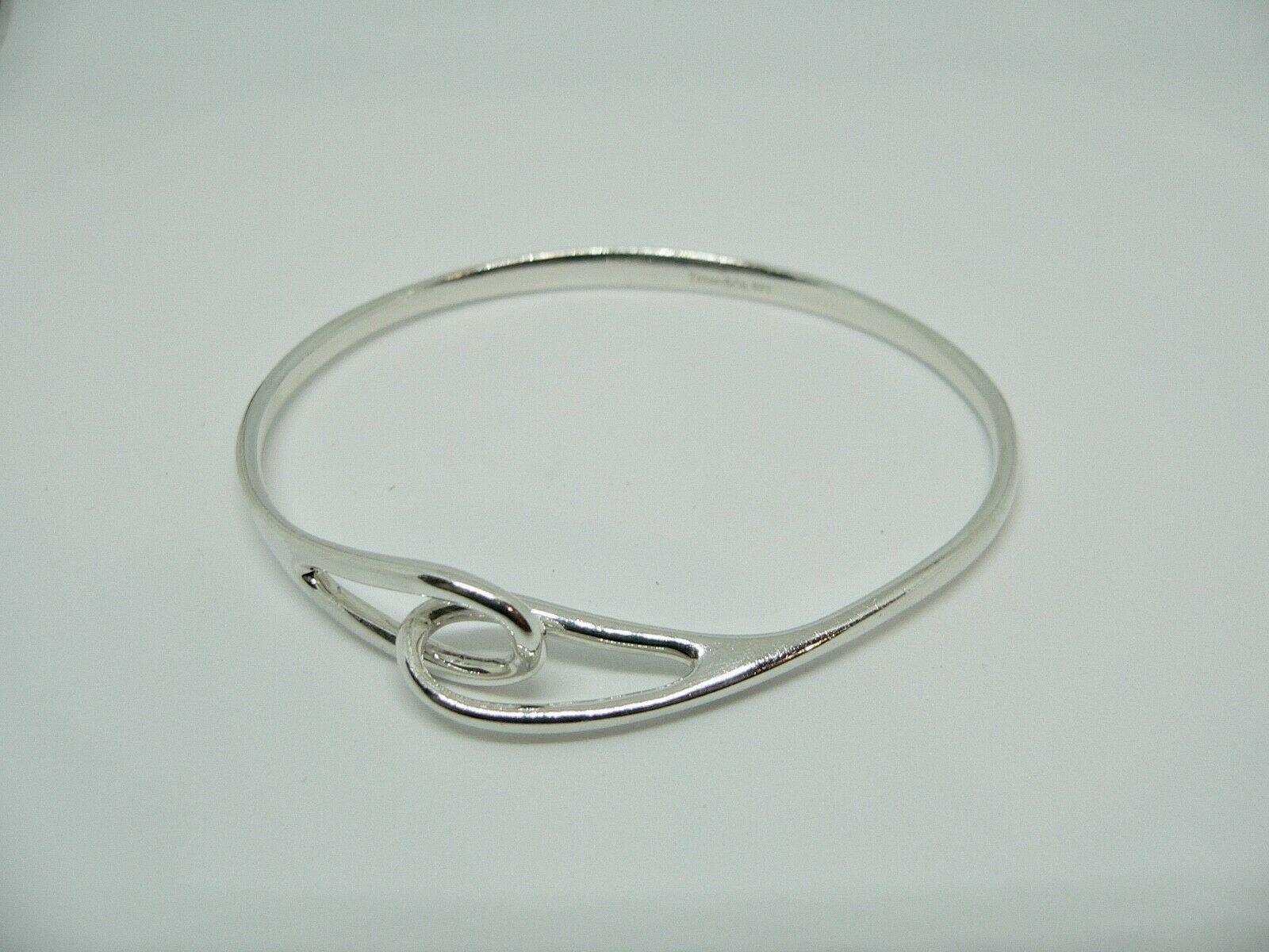 Tiffany & Co Silver Infinity Bangle Interlocking Bracelet Gift Love Rare