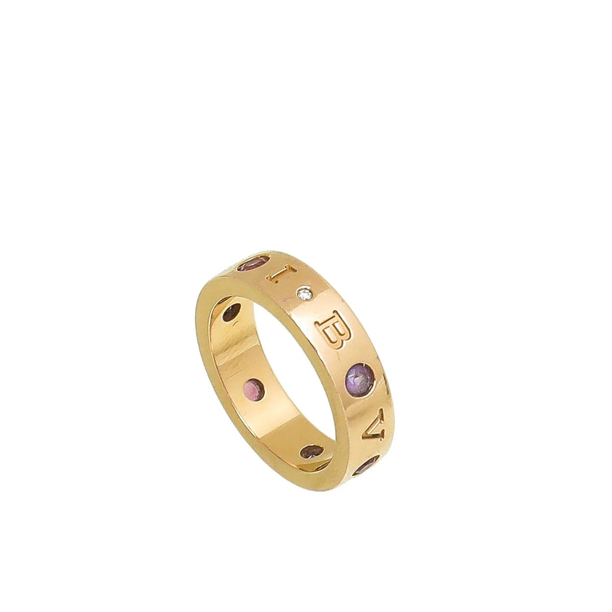 Bvlgari 18K Pink Gold Diamond Roman Sorbets Ring 52