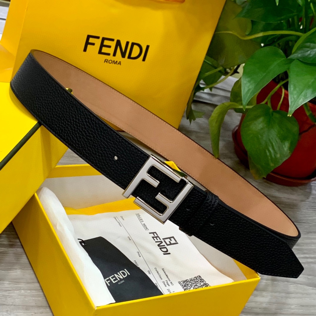 Fendi Leather Belts 1:1 Mirror Version