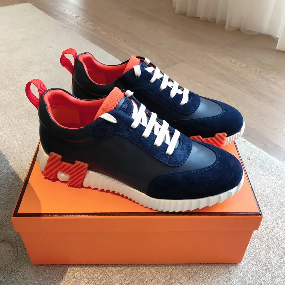 Hermes-Trainer 2024 Giga Lederniedrige Turnschuhe (Replik)