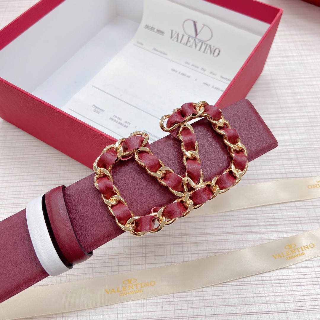 Valentino Leather Belts 1:1 Mirror Version