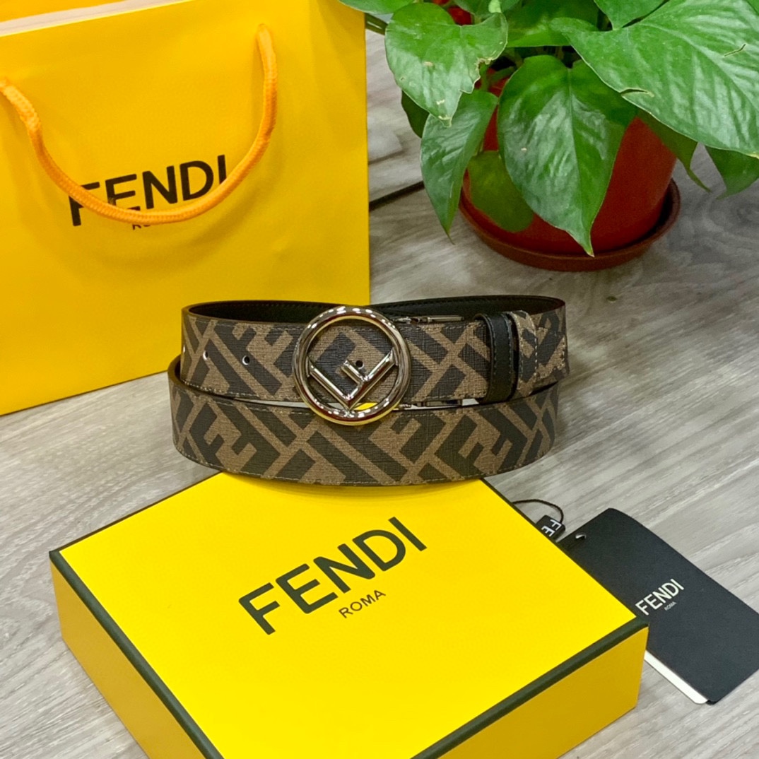 Fendi Leather Belts 1:1 Mirror Version