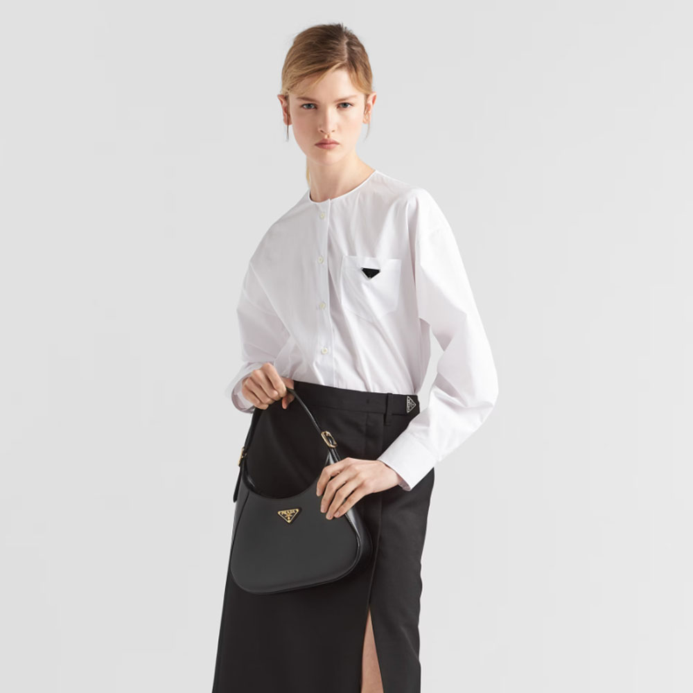 PRADA Calfskin Hobo Bag Shoulder Bag (Replica)