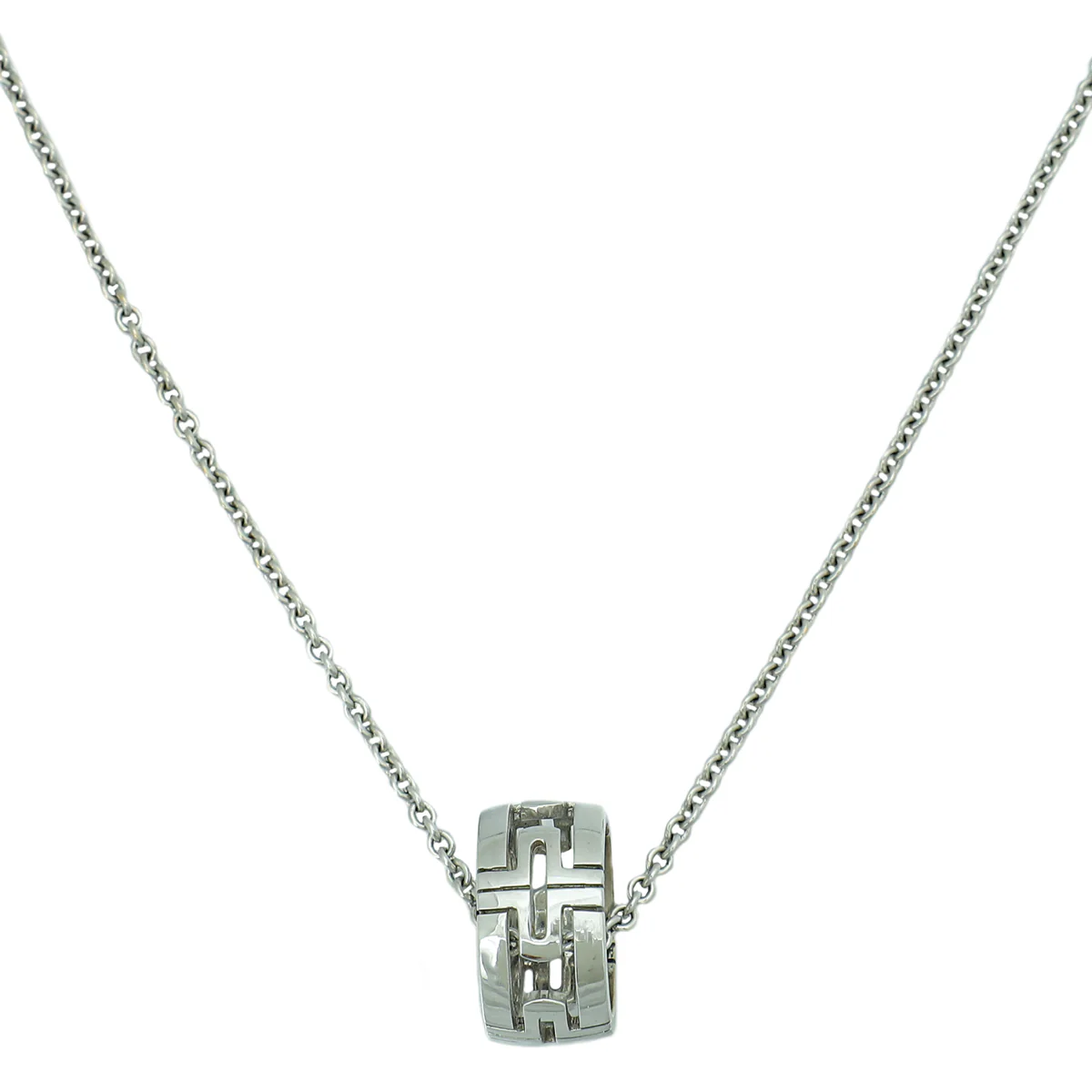 Bvlgari 18K White Gold Parentesi Pendant Necklace