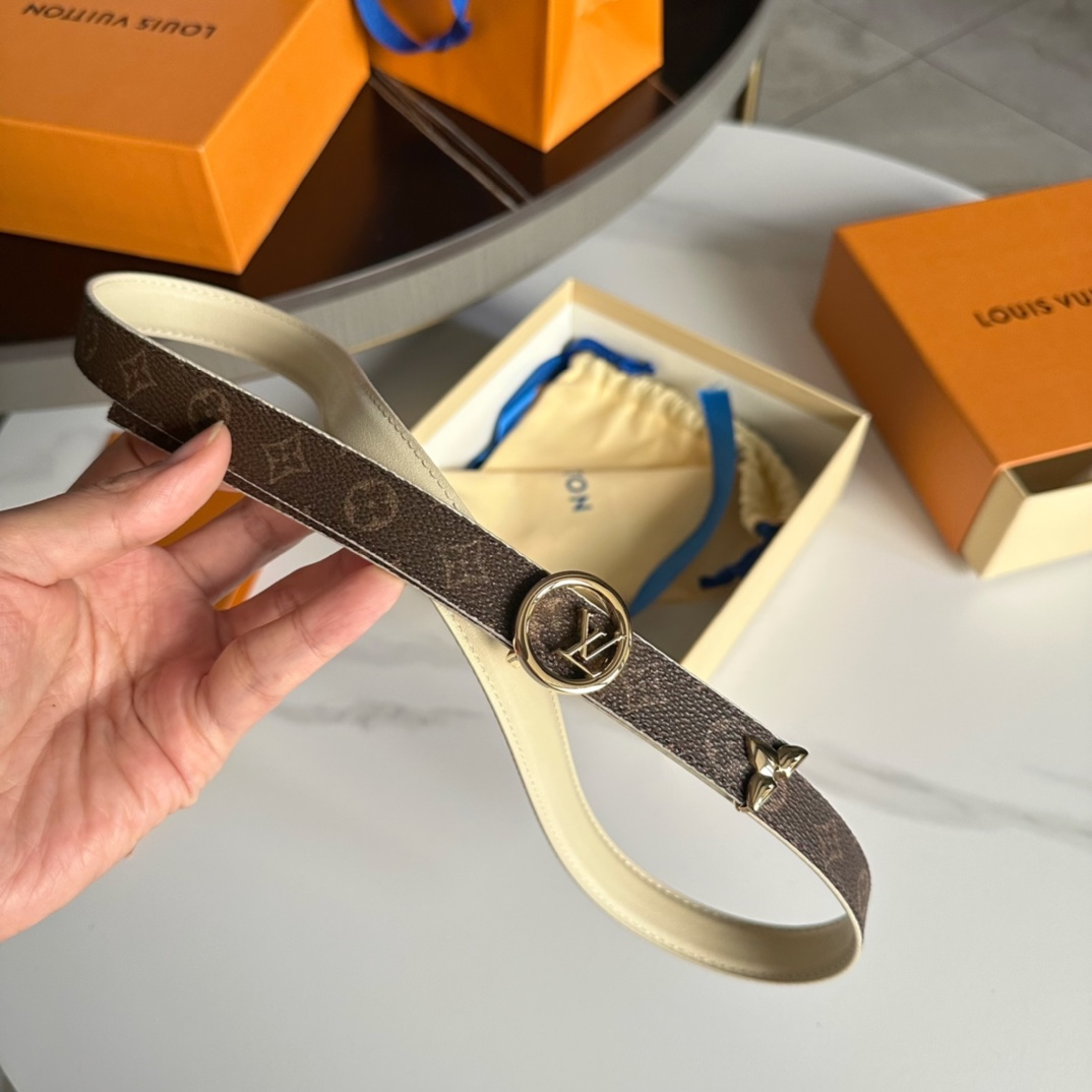 Louis Vuitton LV Leather Belts 1:1 Mirror Version