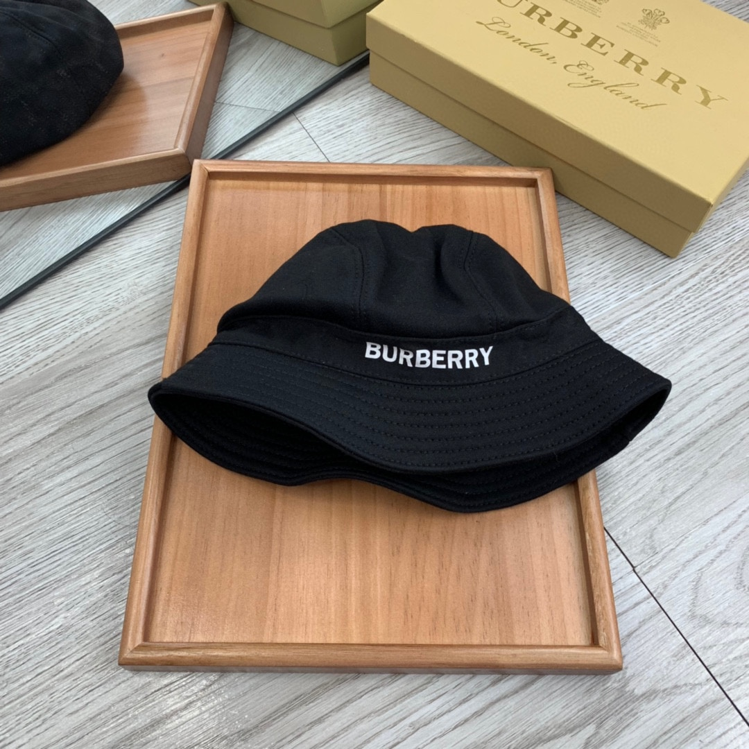 Burberry  Cotton Printed Embroidered Fisherman's Hat Sunhat （Replica）