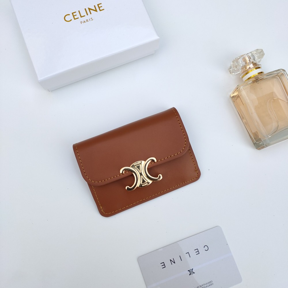 Celine Triomphe Leather card bag (Replica)