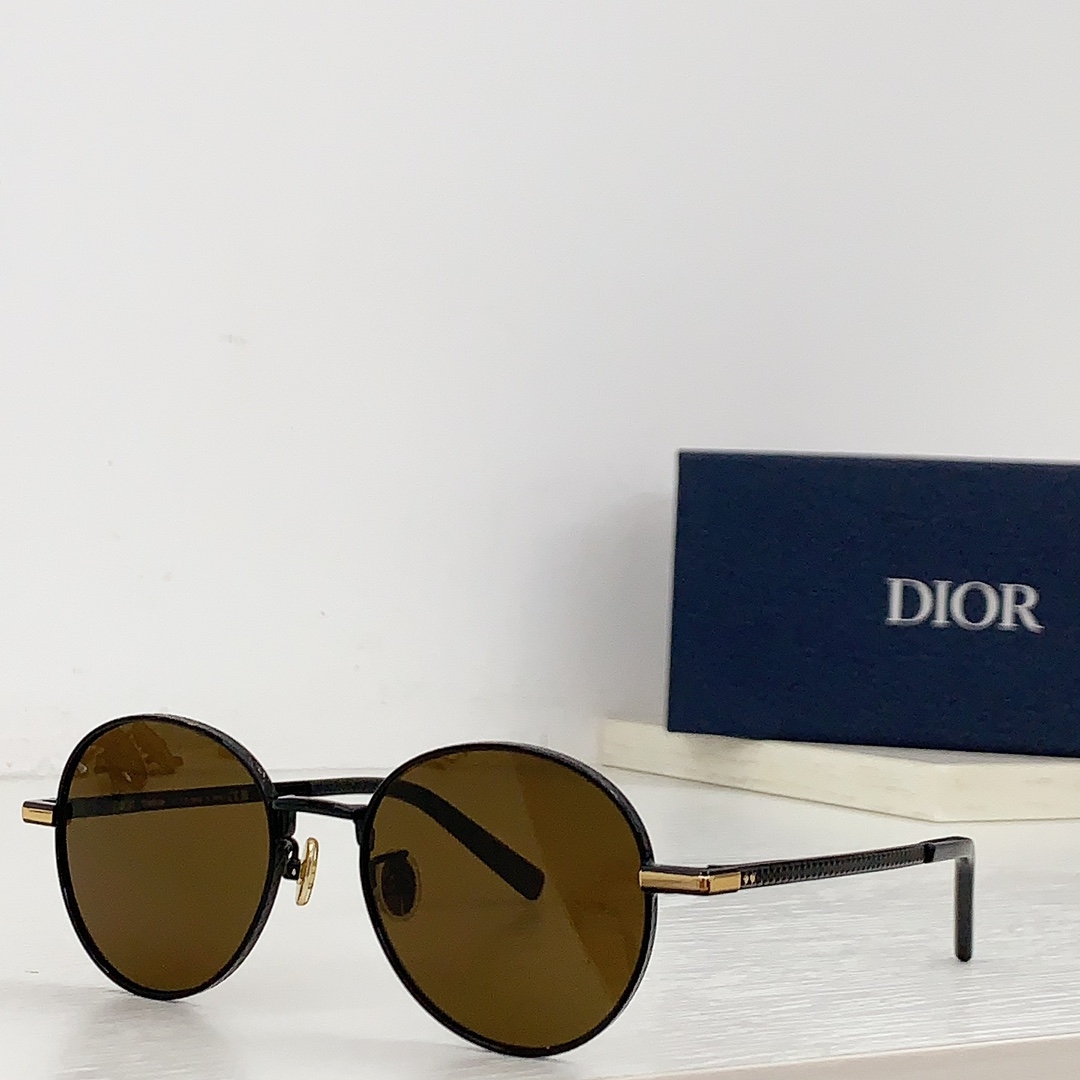 Dior Round Metal Sunglasses Top Quality (Replica）