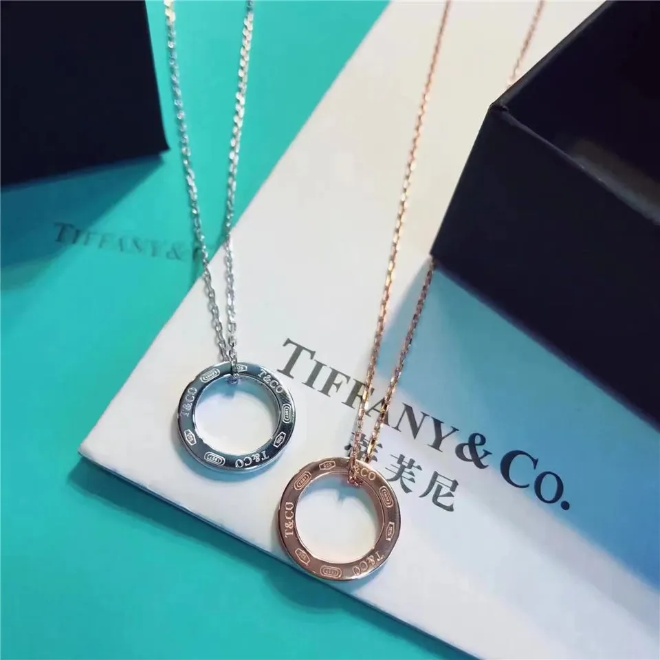 Fake Tiffany 1837 Circle Pendant Necklace Jewelry High Quality America GRP03140