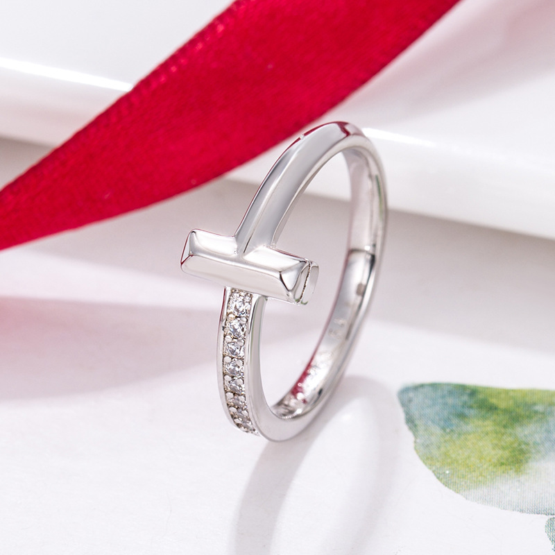 Tiffany&Co T1 Ring, White Gold & Rose Gold